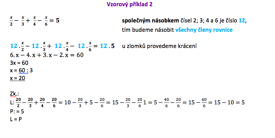 Rovnice Se Zlomky | Matika-fyzika